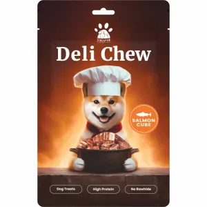 15% OFF: Singapaw Deli Chew Salmon Cube Dog Treats 120g