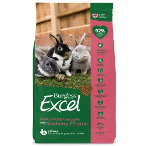 20% OFF: Burgess Excel Nuggets With Cranberry & Thyme For Mature Rabbits 1.5kg