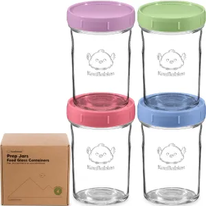 4-Pack Prep Jars Food Glass Containers (Nord)