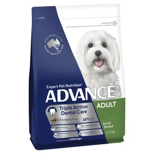 Advance Chicken and Rice Triple Action Dental Care Small Breed Adult Dog Dry Food 2.5kg