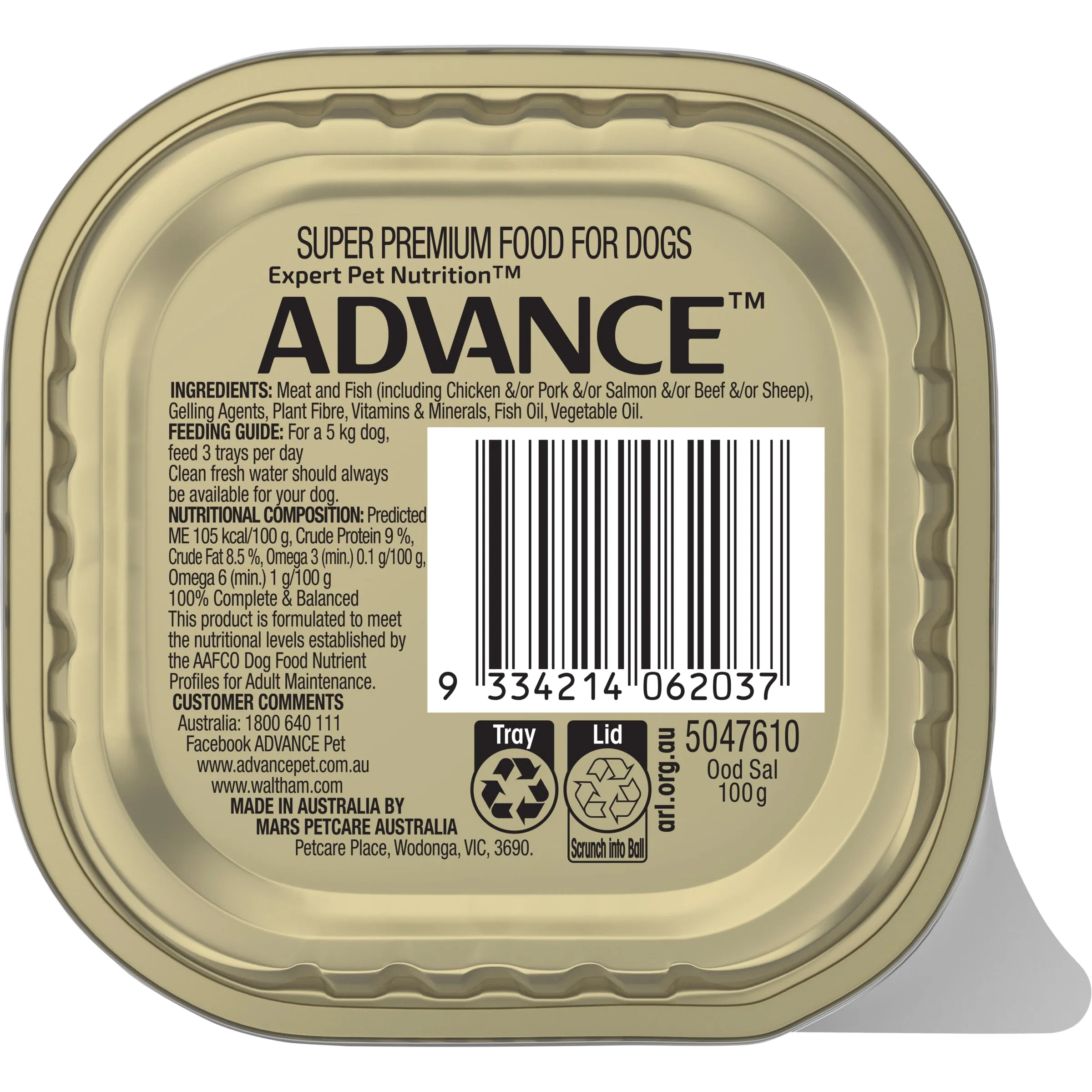 Advance Salmon Oodles Adult Dog Wet Food 100g