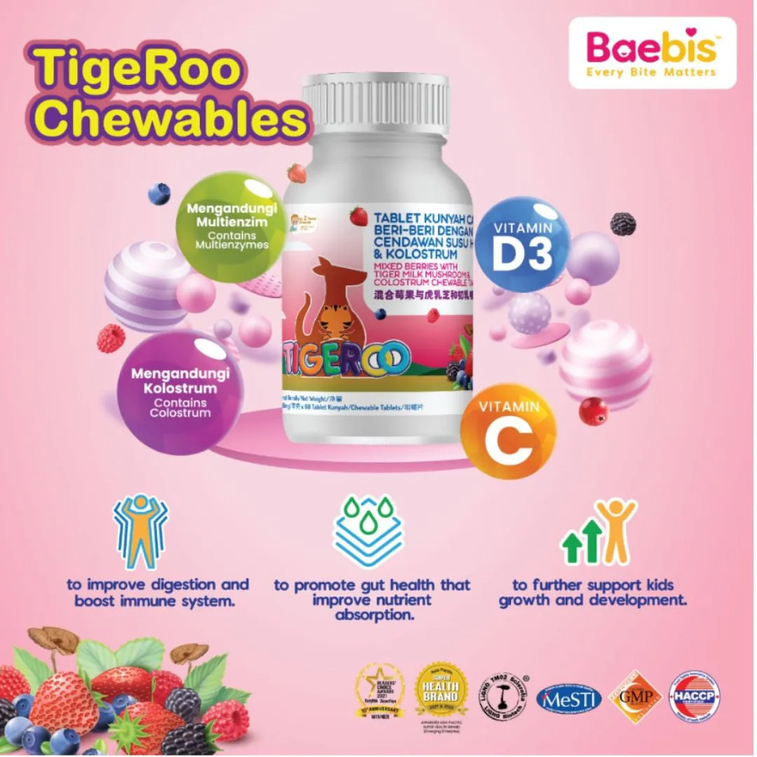 Baebis Tigeroo PowerGuard JR Vitamin Chewable Tablet