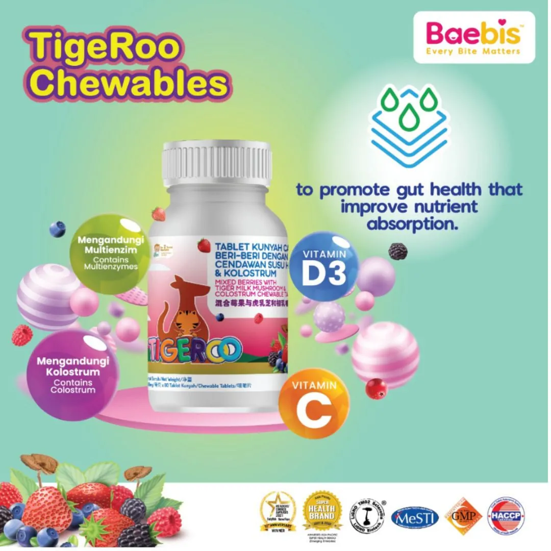 Baebis Tigeroo PowerGuard JR Vitamin Chewable Tablet