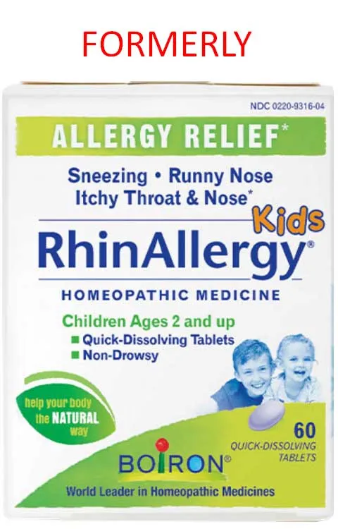 Boiron Homeopathics AllergyCalm Kids Tablets (Formerly RhinAllergy Kids)