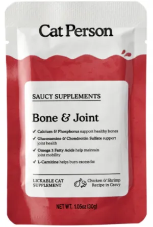 Cat Person C Pouch Saucy  Supplements Bone & Joint 1.05oz