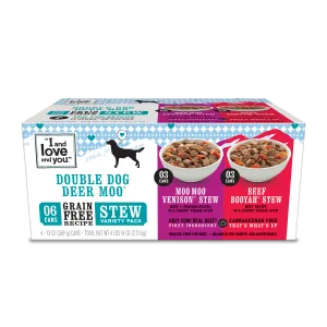 Dog Can Variety Pack, Stew - Double Dog Deer Moo