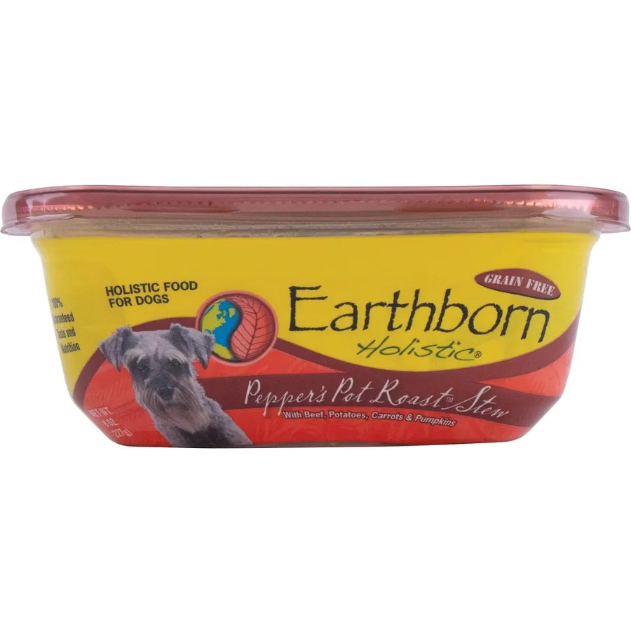 Earthborn Holistic Pepper's Pot Roast Grain-Free Natural Moist Dog Food, 9-oz