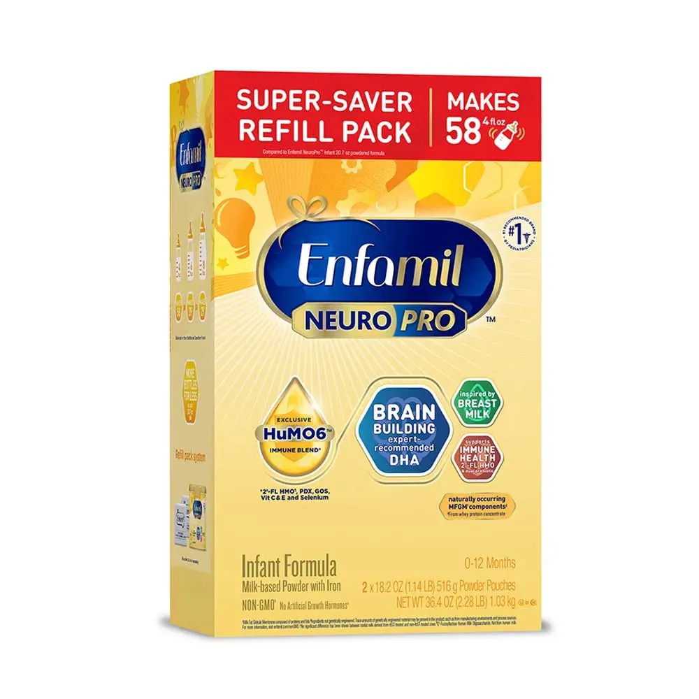 Enfamil NeuroPro Infant Formula Milk Based Powder Refill Box, 0-12M