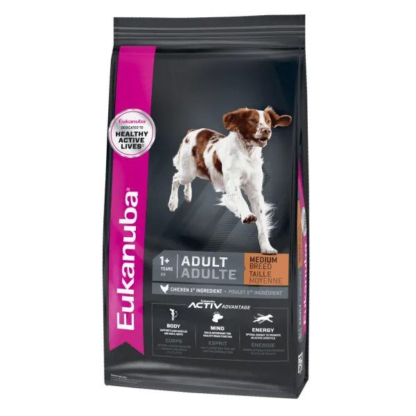 Eukanuba Medium Breed Adult Dry Dog Food, 30lb