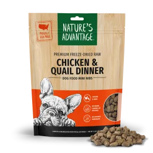 Freeze-Dried Chicken & Quail Dinner Dog Food Mini Nibs