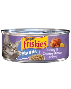 Friskies Shred Turkey & Cheese Dinner in Gravy Canned Cat Food