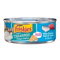 Friskies Tasty Treasures Prime Filets with Ocean Fish & Tuna Canned Cat Food