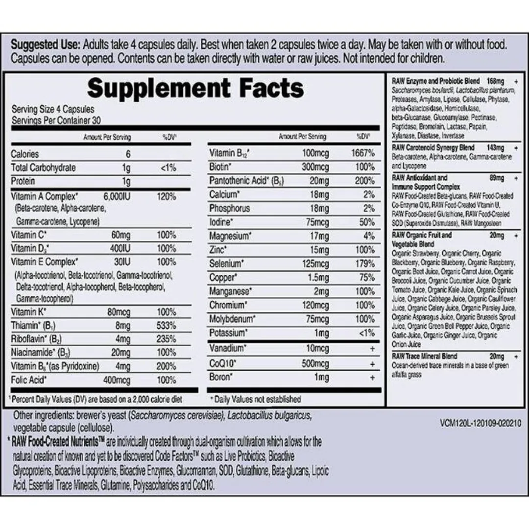 Garden of Life Vitamin Code Multi Men 120caps