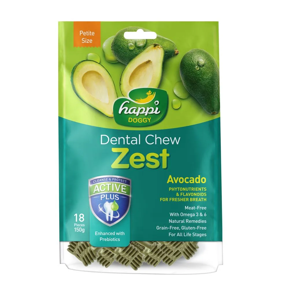 Happi Skippi (Doggy) Zest Petite Avocado Dental Dog Chew 150g