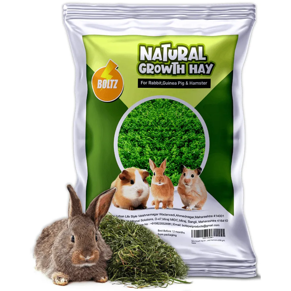 Harringtons Optimum Rabbit Food and Boltz Natural Growth Hay for Rabbits Guinea Pigs and Hamsters Combo