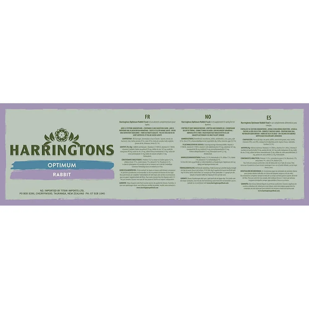 Harringtons Optimum Rabbit Food and Boltz Natural Growth Hay for Rabbits Guinea Pigs and Hamsters Combo