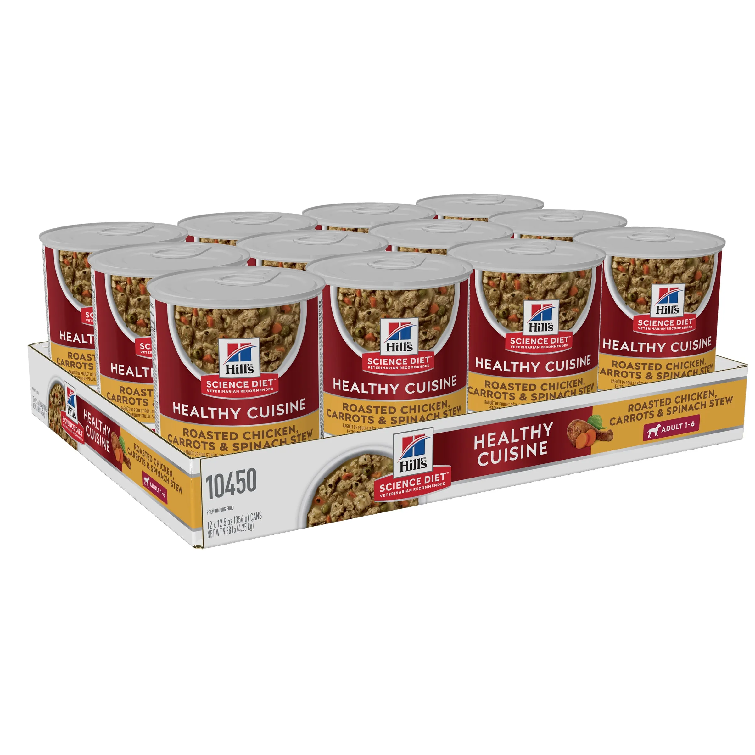 Hill's Science Diet Adult Healthy Cuisine Chicken & Carrot Stew Canned Dog Food 354g x 12