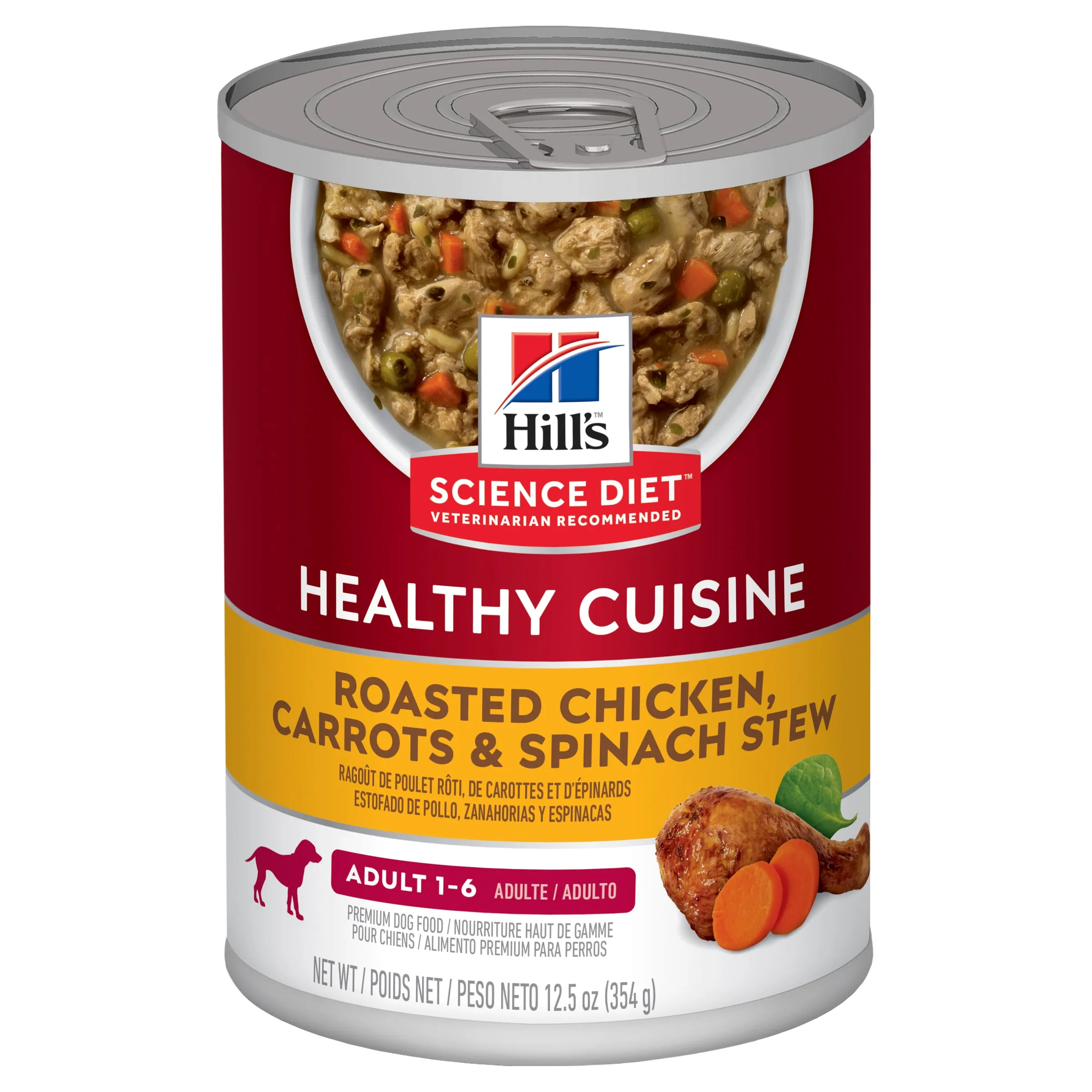 Hill's Science Diet Adult Healthy Cuisine Chicken & Carrot Stew Canned Dog Food 354g x 12