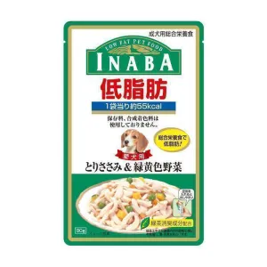 Inaba Dog Chicken Fillet & Vegetables in Jelly Low-Fat Pouch 80g