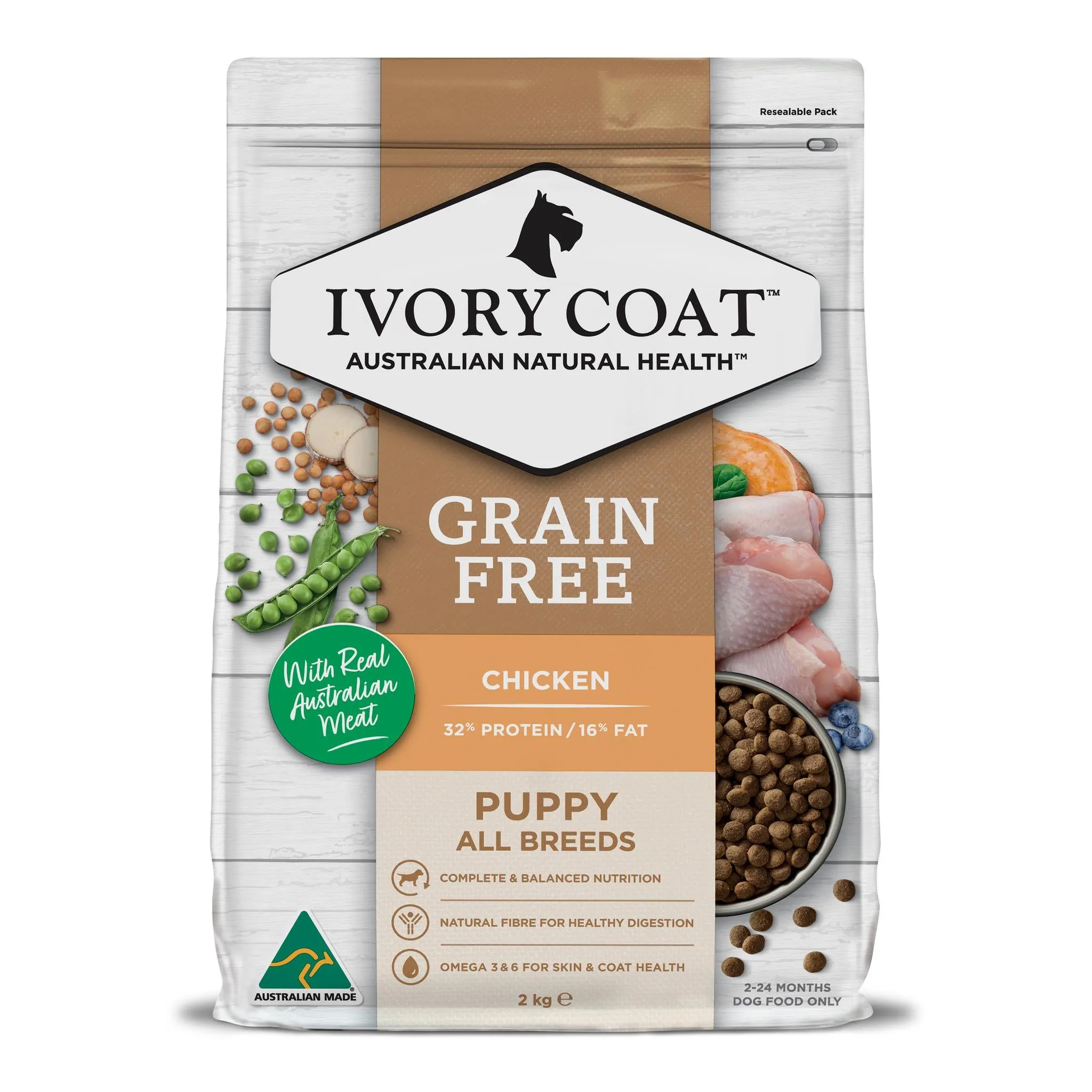 Ivory Coat Puppy Grain Free Chicken Dry Dog Food