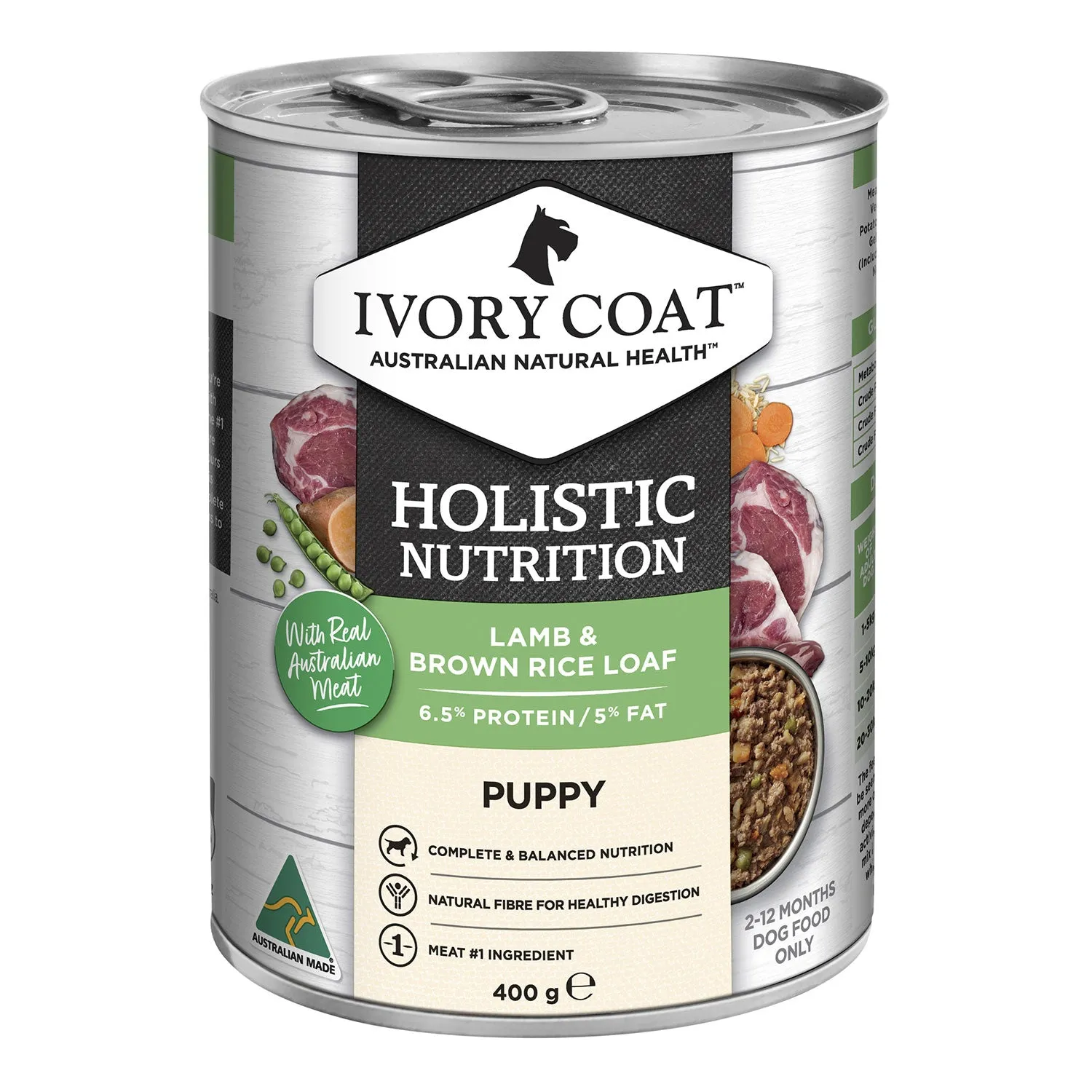 Ivory Coat Wholegrain Lamb & Brown Rice Loaf Puppy Wet Dog Food