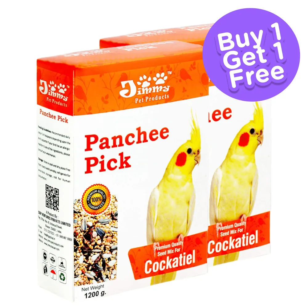 JiMMy Panchee Pick Cockatiel Bird Food (Limited Shelf Life) (Buy 1 Get 1)