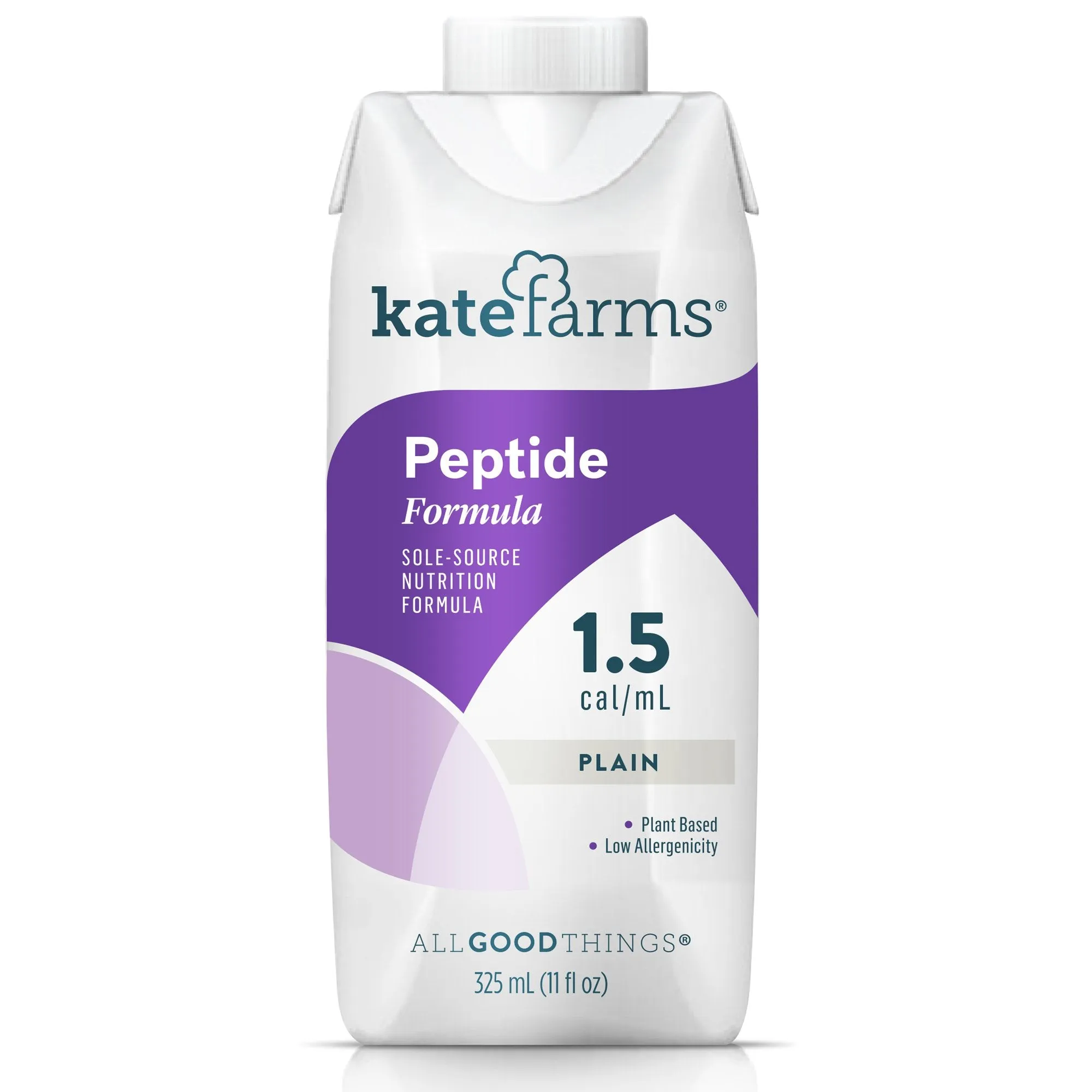 Kate Farms® Peptide 1.5 Plain Oral Supplement / Tube Feeding Formula, 11 oz. Carton