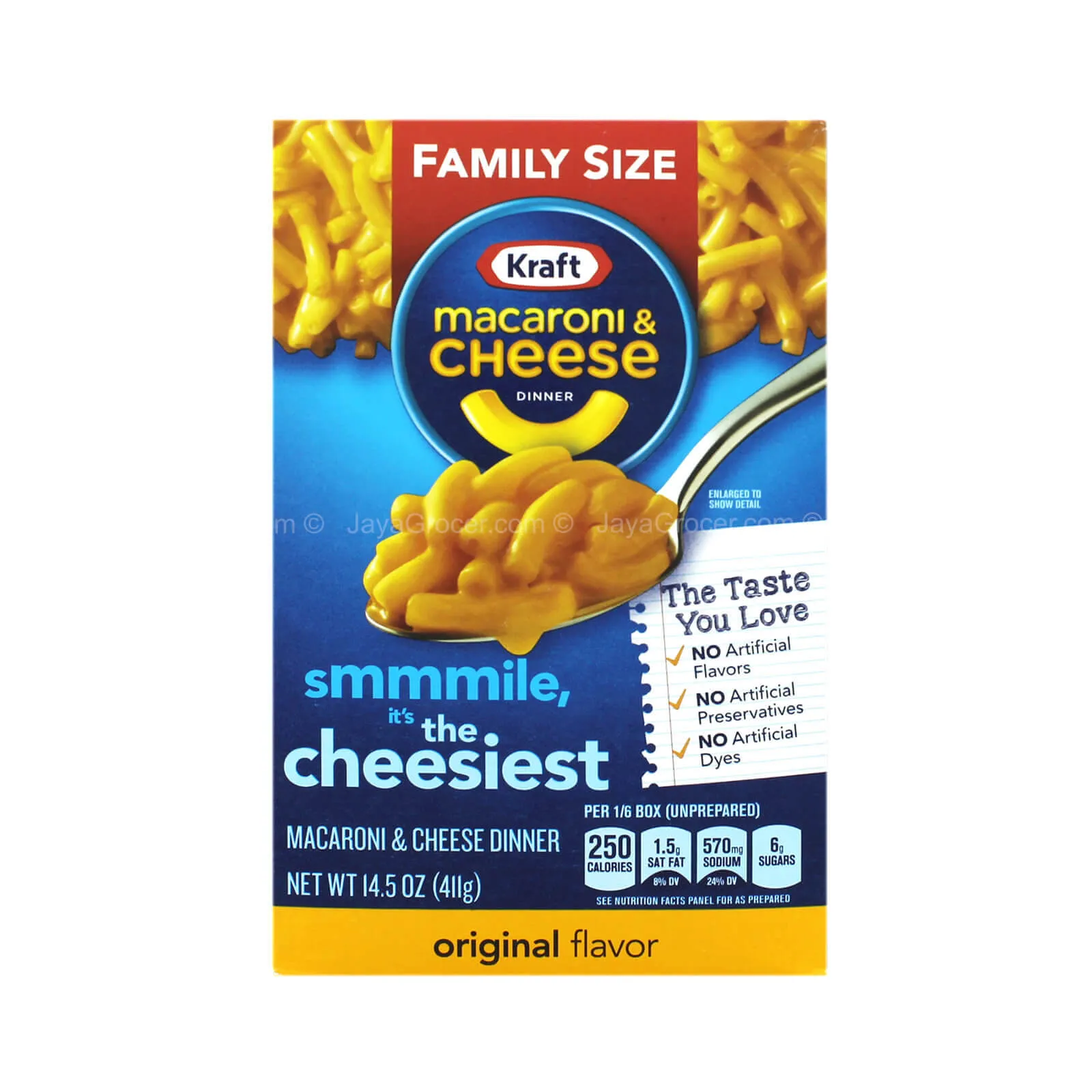 Kraft Family Size Macaroni & Cheese Dinner Original Flavor 411g