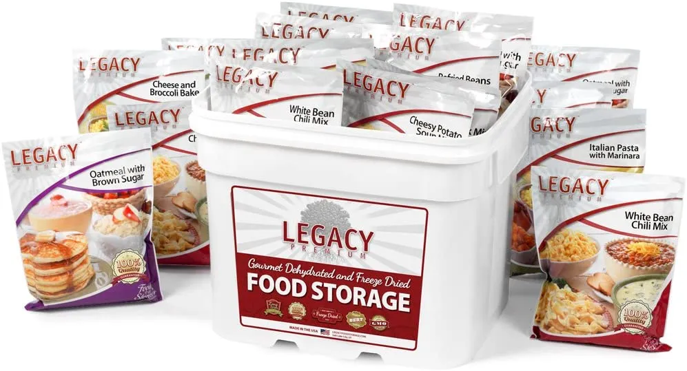 Legacy Food Storage - Gourmet Survival Home Food Storage 31lb Pail - 120 Servings