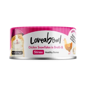 Loveabowl Cat Wet Food Chicken Snowflakes & Shirasu in Broth 70g