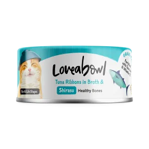 Loveabowl Cat Wet Food Tuna Ribbons & Shirasu in Broth 70g