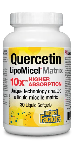 Natural Factors Quercetin LipoMicel 30 Softgels