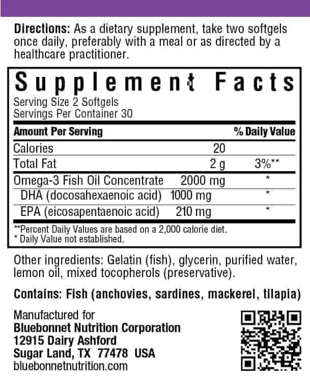 NATURAL OMEGA-3 BRAIN FORMULA, SGELS