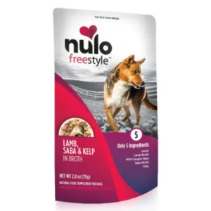 Nulo Freestyle Grain-Free Lamb, Mackerel & Kelp in Broth Dog Food Topper, 2.8 oz