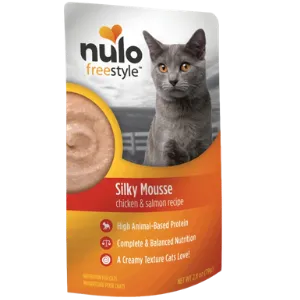 Nulo Freestyle Grain-Free Silky Mousse Chicken & Salmon Recipe Cat Food Topper, 2.8oz