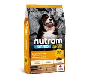 NUTRAM SOUND (S3) BALANCED WELLNESS for Large Breed Puppies: Chicken and Oats