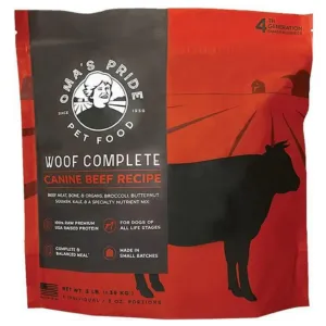 Oma's Pride Woof Complete Beef Raw Frozen Dog Food