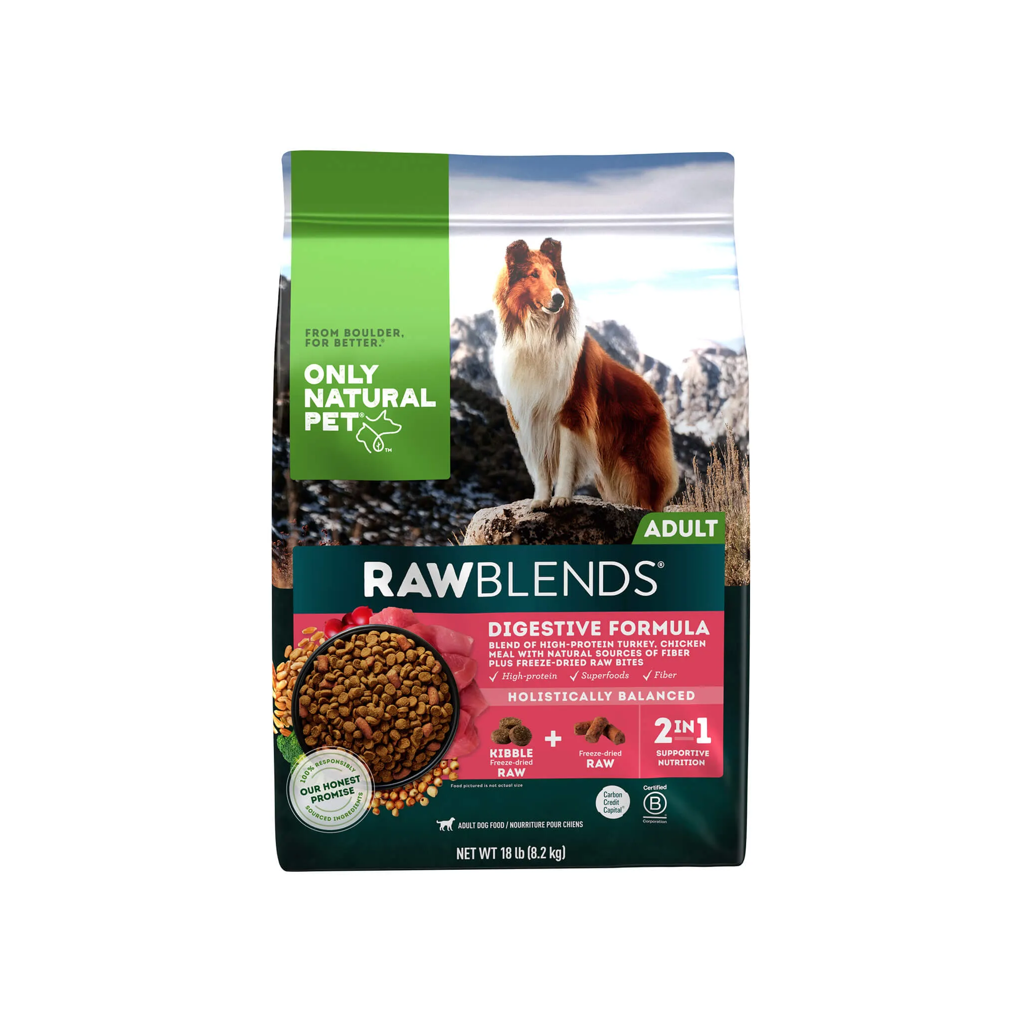 Only Natural Pet Raw Blends Digestive Care Dog Food for Sensitive Stomachs