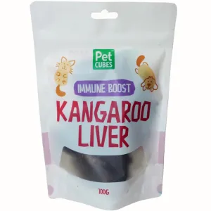 PetCubes Kangaroo Liver Grain-Free Treats For Cats & Dogs 100g