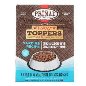 Primal Frozen Topper Butcher's Blend Sardine, 2 lb