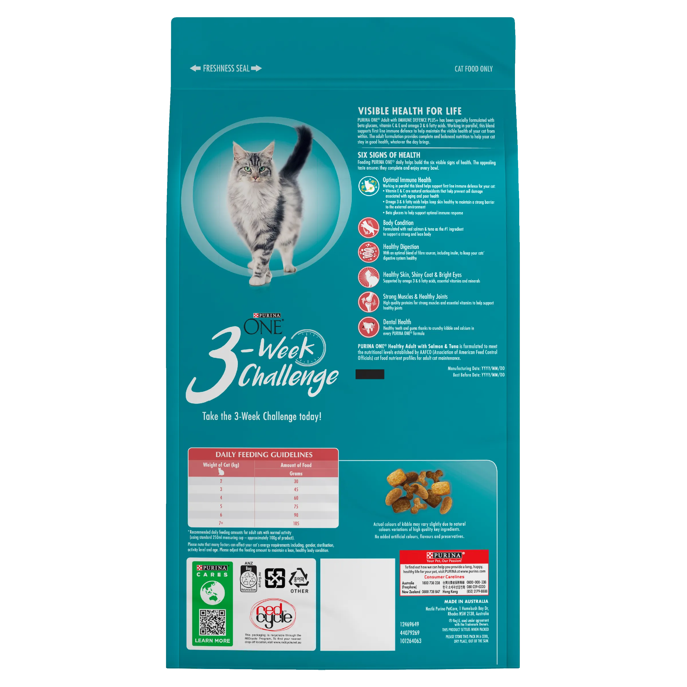 Purina ONE Healthy Adult With Salmon And Tuna Dry Cat Food 1.5kg