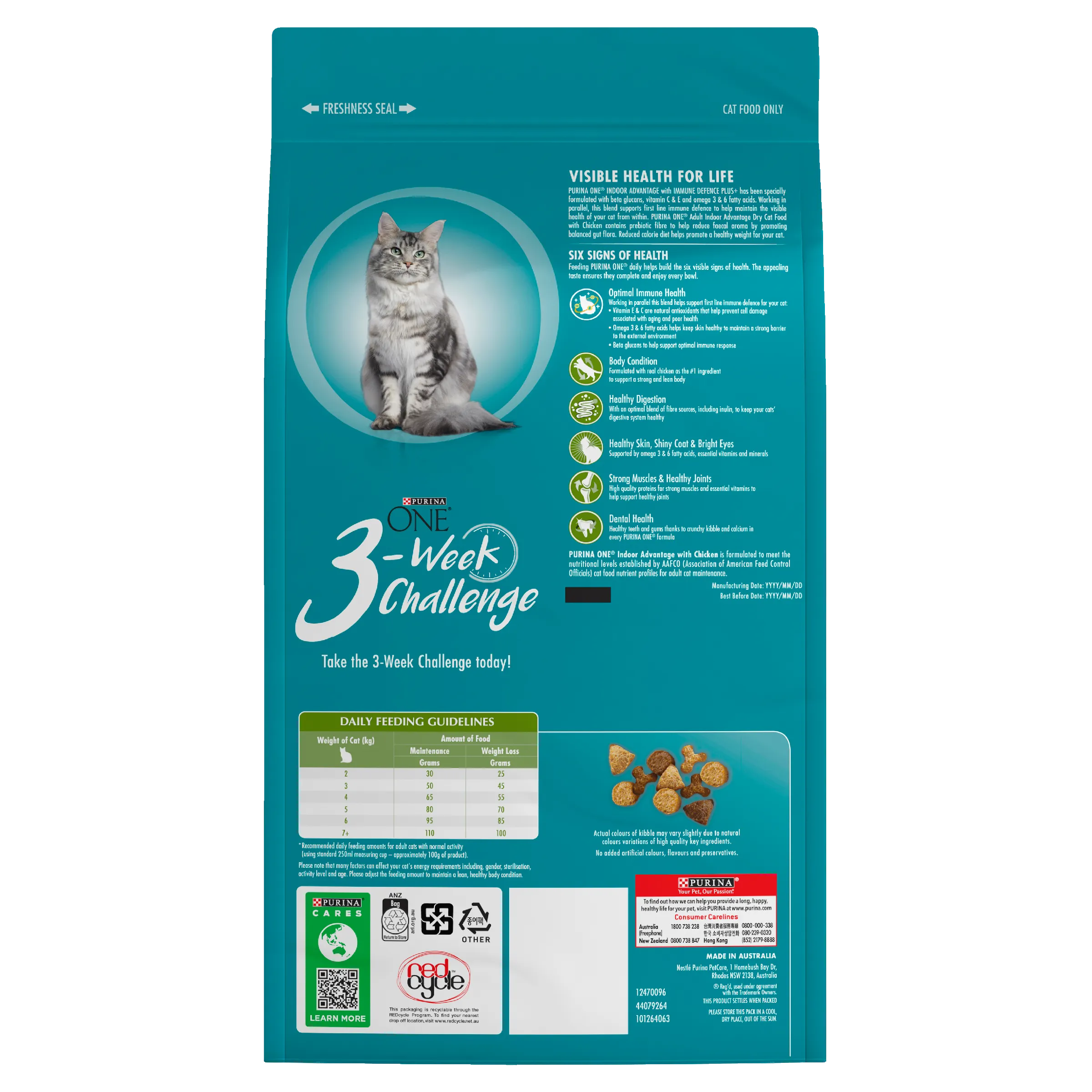 Purina ONE Indoor Advantage With Chicken Adult Dry Cat Food 1.4kg