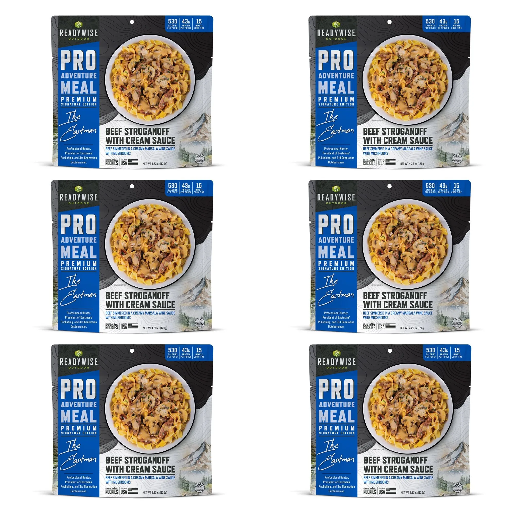 ReadyWise - Pro Adventure Meal Beef Stroganoff with Mushroom Cream Sauce - 6 Pack