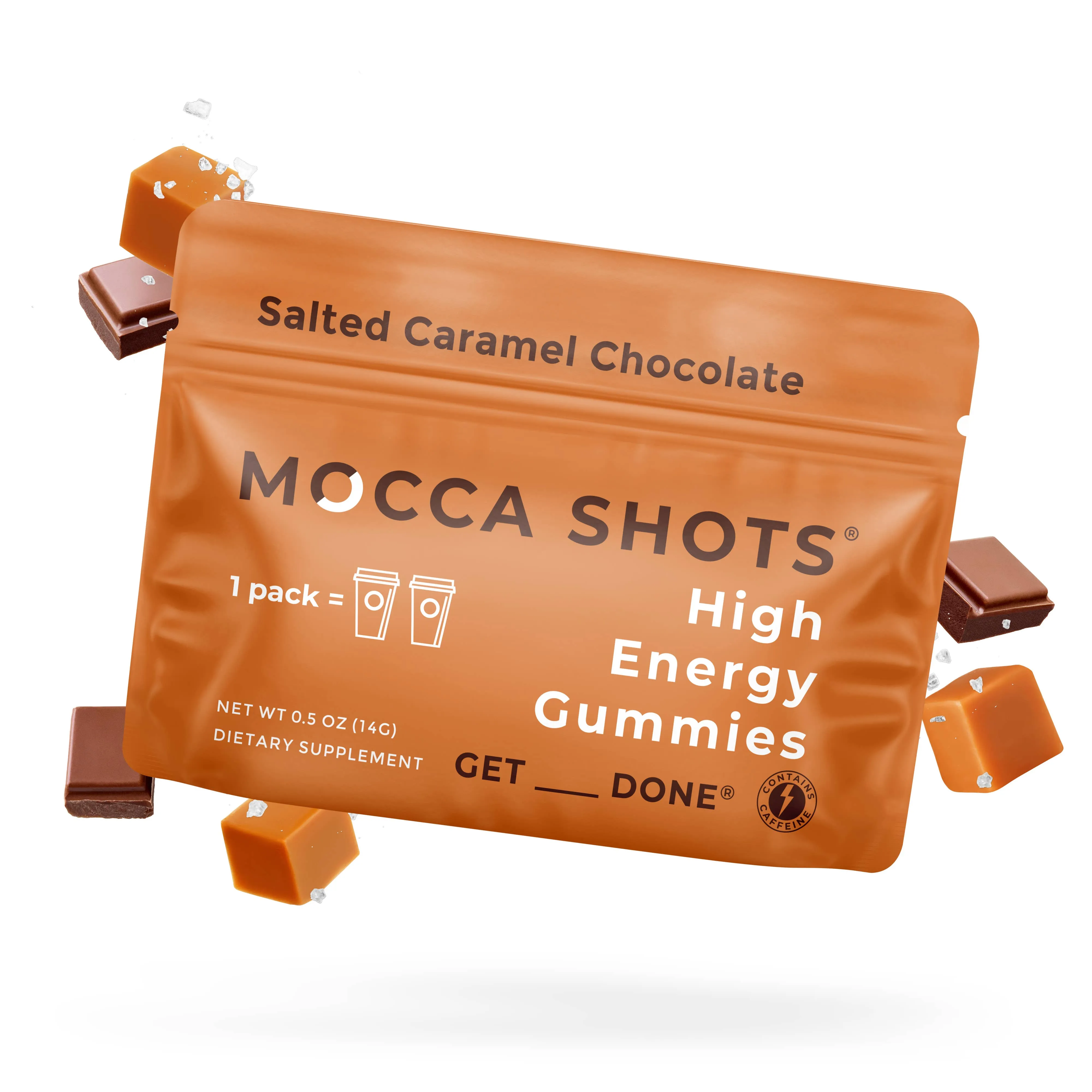 Seattle Gummy Company - Mocca Shots Salted Caramel Chocolate Caffeine Gummy