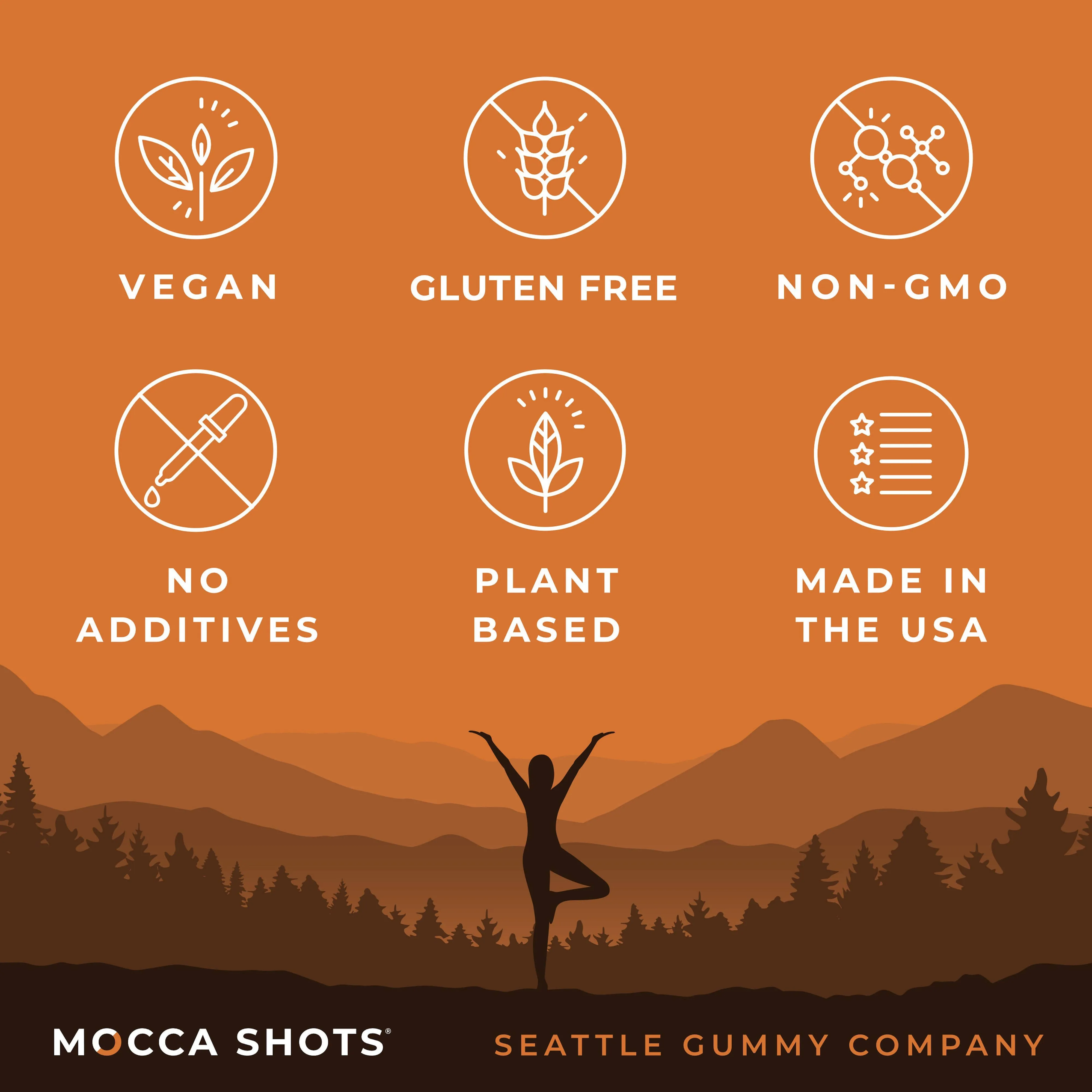 Seattle Gummy Company - Mocca Shots Salted Caramel Chocolate Caffeine Gummy