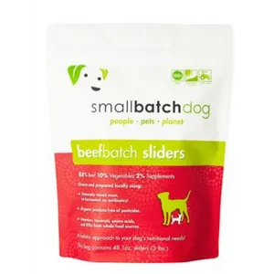 Small Batch Beef Frozen Raw Dog Food Sliders, 3 lbs