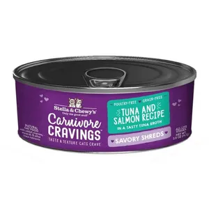 Stella & Chewy's Carnivore Cravings Savory Shreds Tuna & Salmon Recipe Cat Food