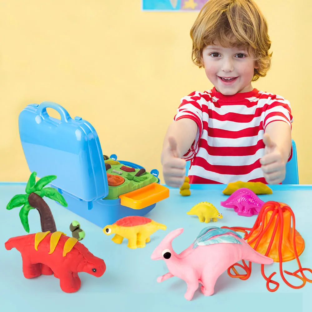 Super Soft Modeling Dough Kit - Dinosaur Case