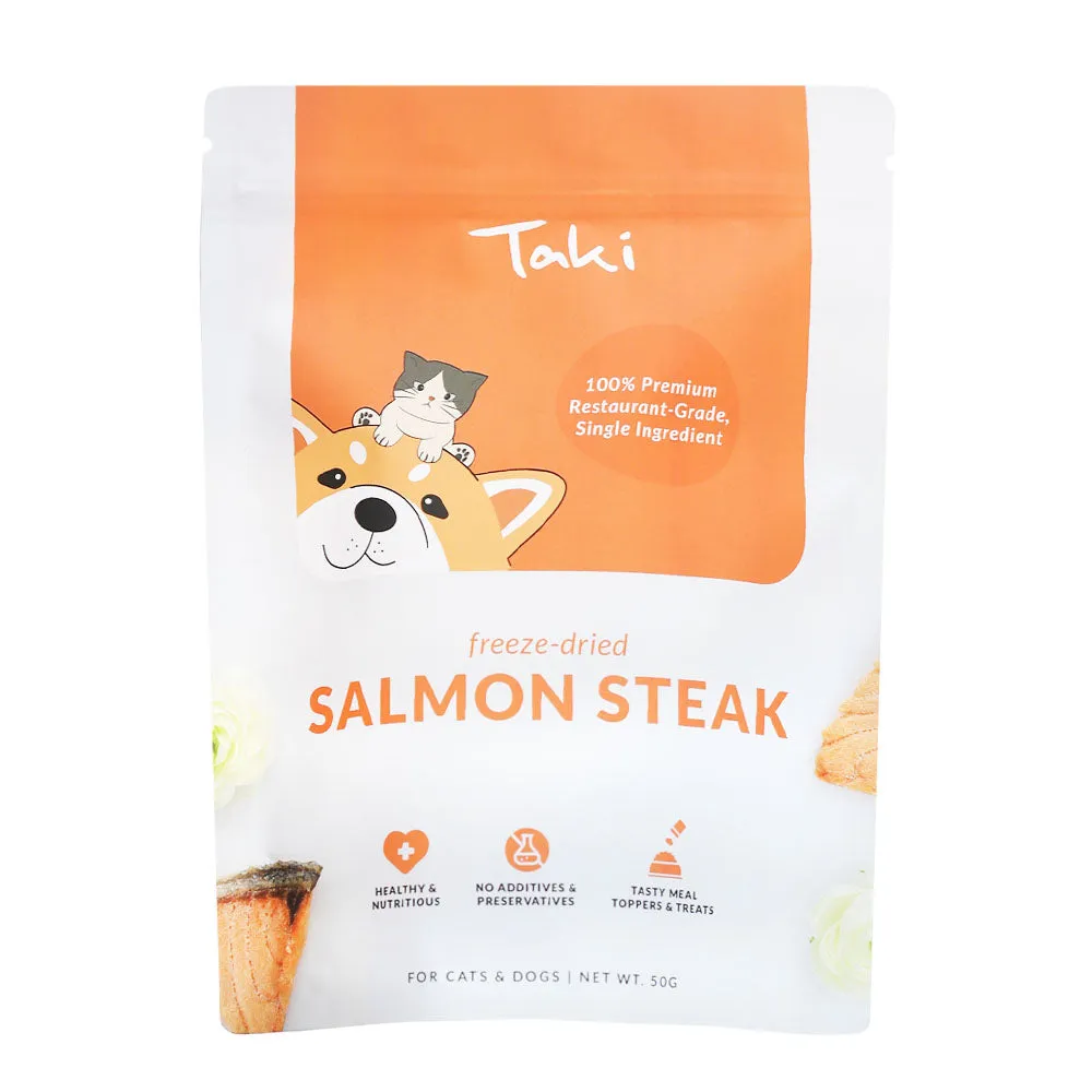 Taki Salmon Steak Grain-Free Freeze-Dried Treats For Cats & Dogs 50g