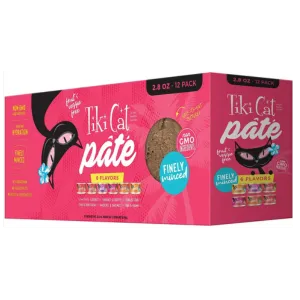 Tiki Cat Grill Pate Cat Food Cans 2.8 oz 12 count, Variety Pack